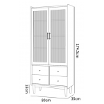 Fuurn WD004 Danish Tall 置物櫃 (櫻桃木)